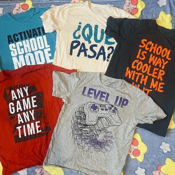 Children Place Other - set of 5 cotton t-shirts Boys size L 10/12